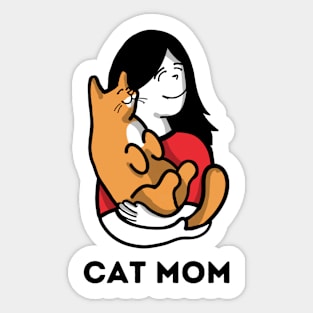 Cat Mom (With Text) Sticker